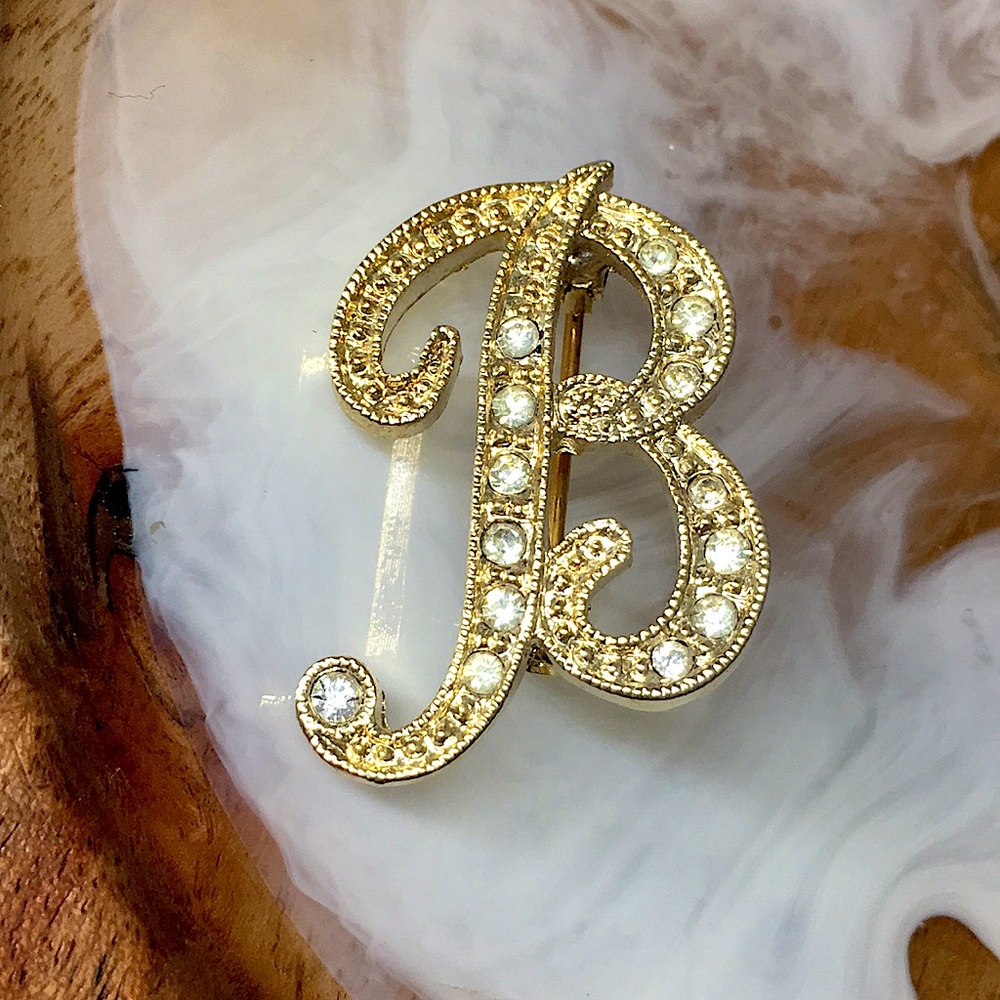 Initial B Brooch - image 1